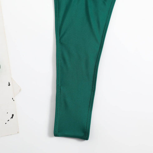 Hollow Binding Multicolor One-piece Swimwear