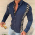Men's Summer Casual Slim Fashion Long-sleeved Printed Plaid Shirt