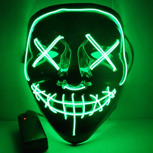 Black V Halloween Horror Glowing Mask - EsaModa