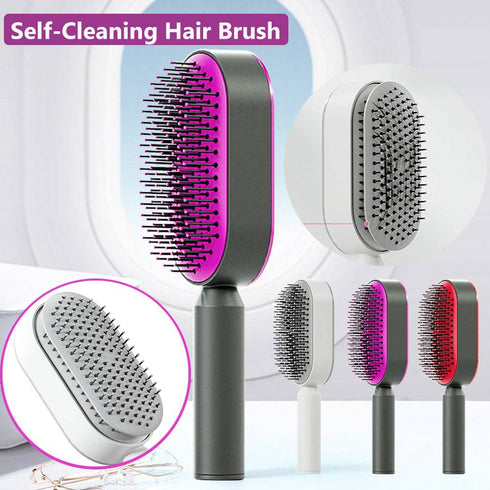 Hair Brush One-key Cleaning Hair Loss Airbag Massage Scalp Comb Anti-Static