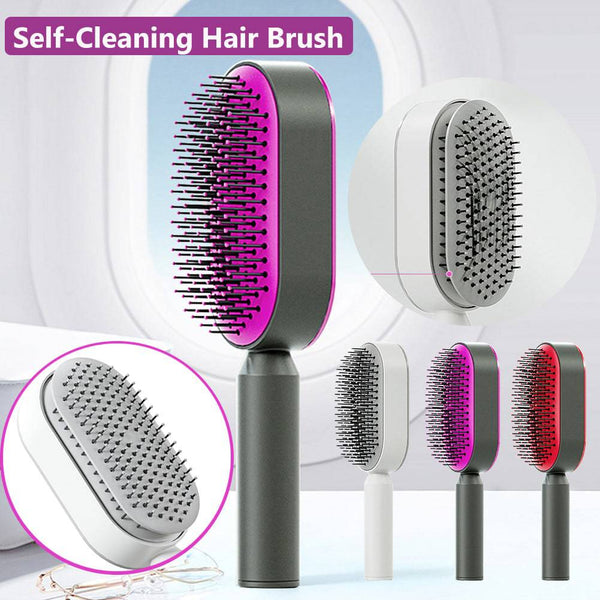 Hair Brush One-key Cleaning Hair Loss Airbag Massage Scalp Comb Anti-Static