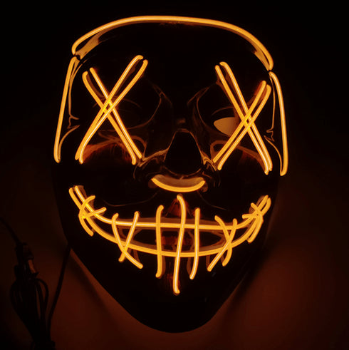 Black V Halloween Horror Glowing Mask - EsaModa