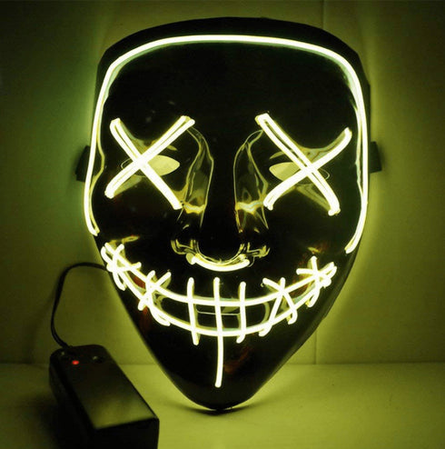 Black V Halloween Horror Glowing Mask - EsaModa
