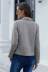 Zipped Notch Collar Short Jacket
