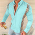 Men's Summer Casual Slim Fashion Long-sleeved Printed Plaid Shirt
