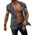 Printed Men's Short Sleeve Shirt Hawaiian Beach Shirt