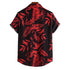 New Men's Fashion Trend Cotton Linen Printed Short Sleeve Shirt