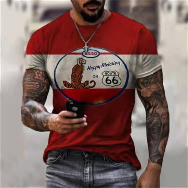 Men's Trendy Breathable Pullover Top Round Neck Short Sleeve