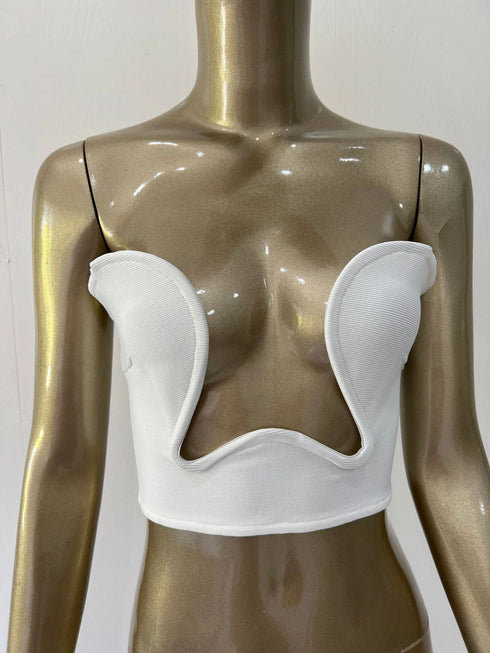 Tube Top Metal Ring Bandage Fashion Coat