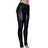 Dark Peach Buttocks Pu Tight High Waist Leather Pants Women