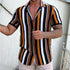 Men's Striped Casual Loose Short Sleeve Street Top