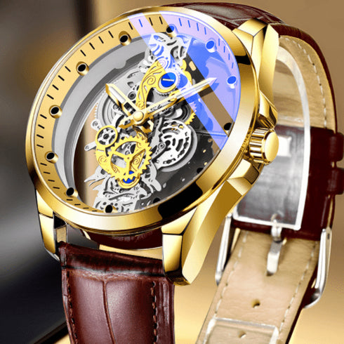 Men's Watch Skeleton Automatic Quartz