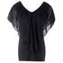Chiffon Bat Sleeve Stitching T-Shirt Top