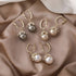 Earrings Female French Net Red 925 Silver Needle Pearl