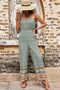 Bohemian Spaghetti Strap Low Back Jumpsuit - EsaModa