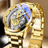 Men's Watch Skeleton Automatic Quartz