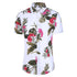 Men's Ethnic Style Floral Casual Men's Short Shirt
