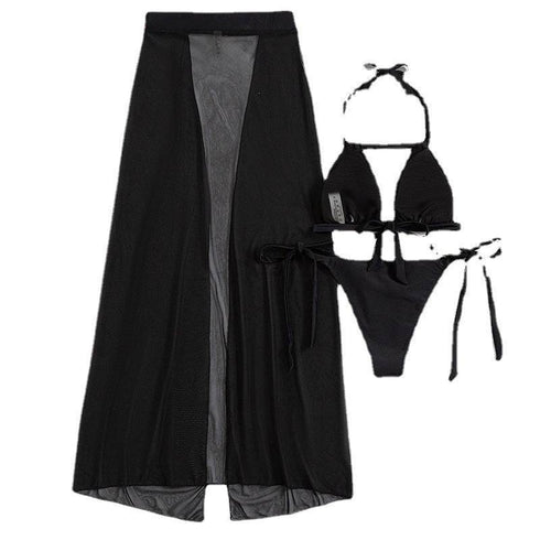 Women's Fashion Casual Solid Color Split Three-piece Suit
