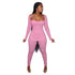 Women's Fashion Long-sleeved High-cut Top Pit-strip Set