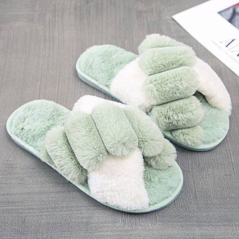 Furry Slippers New Autumn And Winter Indoor