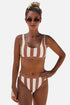 Striped Tank High Waist Bikini - EsaModa